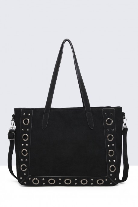 28850-BV Sac cabas shopping synthétique effet nubuck