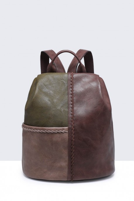 Multicolor synthetic backpack F4235-BV : colour:Coffee