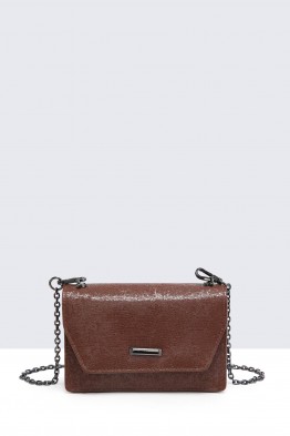 MJ80051-BV Sac bandoulière écailles lézard métallisé synthétique avec rabat 