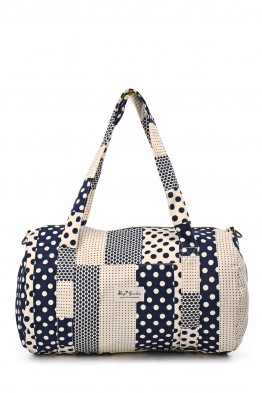 BG-6864 Polka dot cotton textile duffel bag changing bag