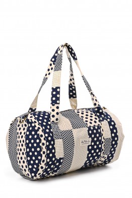 BG-6864 Polka dot textile duffel bag changing bag