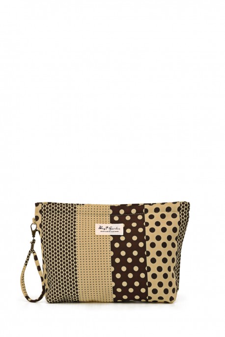 BG-6865 Polka dot makeup bag cotton : colour:Brown
