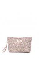 BG-6846 Pochette trousse maquillage textile matelassé fleuri
