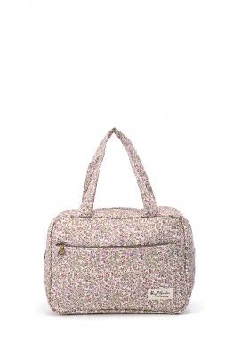 BG-6848 Quilted hand-held textile changing bag with liberty flower pattern