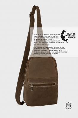 B904AV Sacoche holster sac à dos mono-bretelle en cuir BAUSS®