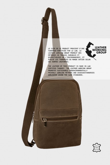 B904AV Sacoche holster sac à dos mono-bretelle en cuir BAUSS®