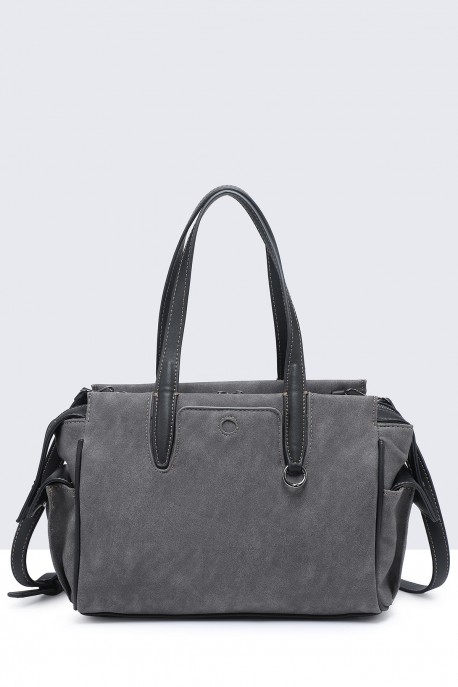 33003-BV Sac à main polochon : couleur:Gris (Grey)