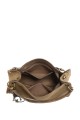 11140-BV Sac à main épaule effet nubuck avec ornements métalliques