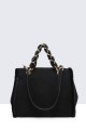 60027-BV Handbag with synthetic fur trim