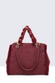 60027-BV Handbag with synthetic fur trim