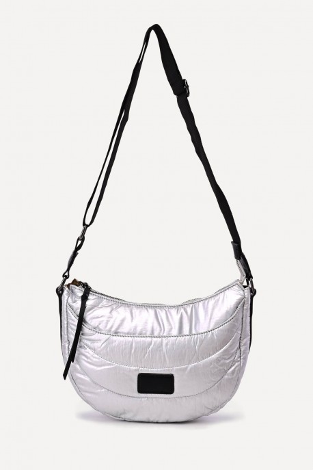 FC25172 Quilted Duffel Shoulder bag : colour:White silver