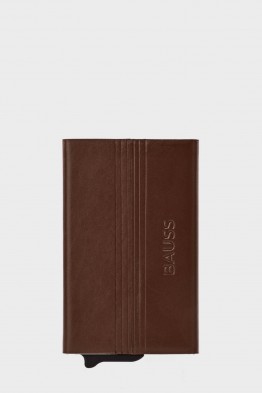 BAUSS B697SH Porte-carte boitier en cuir de vachette avec protection RFID