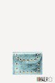 Porte-monnaie Pochette cuir métallisé avec clous rivet ZE-8007-MT