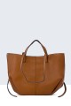 28829-BV Grained tote shoulder handbag with 2 handles