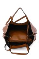 28829-BV Grained tote shoulder handbag with 2 handles