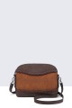 28911-BV Sac à bandoulière effet nubuck avec bordure lacée