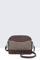 28911-BV Sac à bandoulière effet nubuck avec bordure lacée
