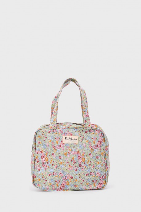 BG-6484 Petit Sac à Main en textile imperméable motif liberty : couleur:E