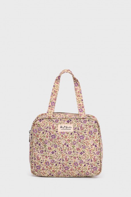 BG-6484 Petit Sac à Main en textile imperméable motif liberty : couleur:B