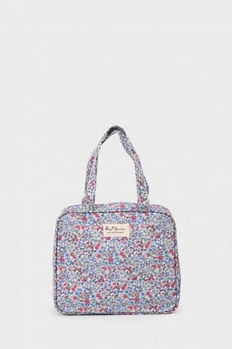 BG-6484 Petit Sac à Main en textile imperméable motif liberty : couleur:D