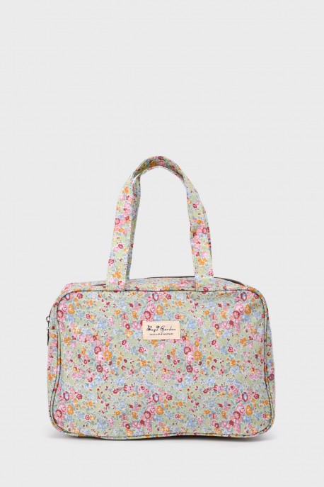 BG-6485 Sac à Main en textile imperméable motif liberty : couleur:E