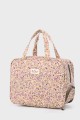 BG-6492 Sac à langer textile porté main motif fleurs liberty