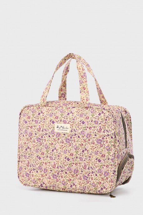 BG-6492 hand-held textile changing bag with liberty flower pattern : colour:B