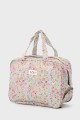 BG-6492 Sac à langer textile porté main motif fleurs liberty