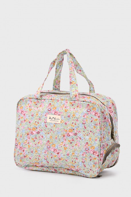 BG-6492 hand-held textile changing bag with liberty flower pattern : colour:E