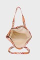 BG-6861 Large cotton textile tote bag with polka dot pattern