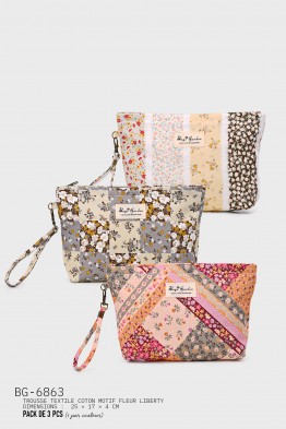 BG-6863 Liberty flower makeup bag