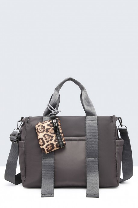 28806-BV Waterproof nylon canvas satchel handbag : colour:Grey
