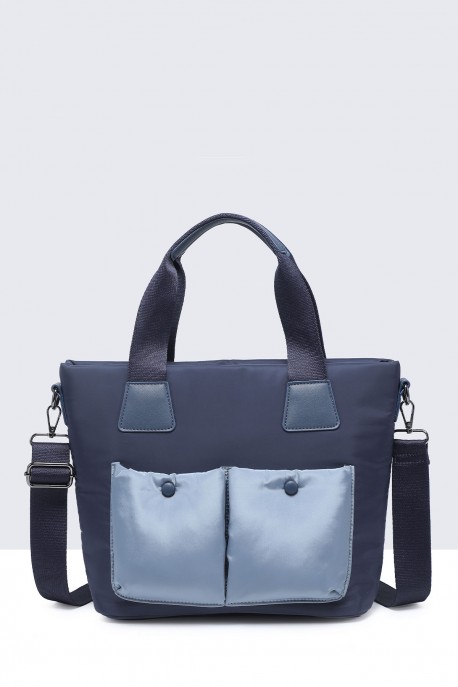 28917-BV Waterproof nylon canvas satchel handbag : colour:Blue