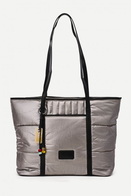 FC15165 Quilted Puffer Handbag : colour:Bronze