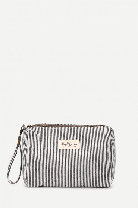BG-6833 Pochette Trousse de rangement Textile Motif rayure