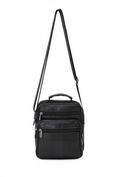 Synthetic crossbody bag KJ8190 : colour:Black