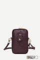 Grained Leather crossbody clutch bag phone size ZE-9013-G