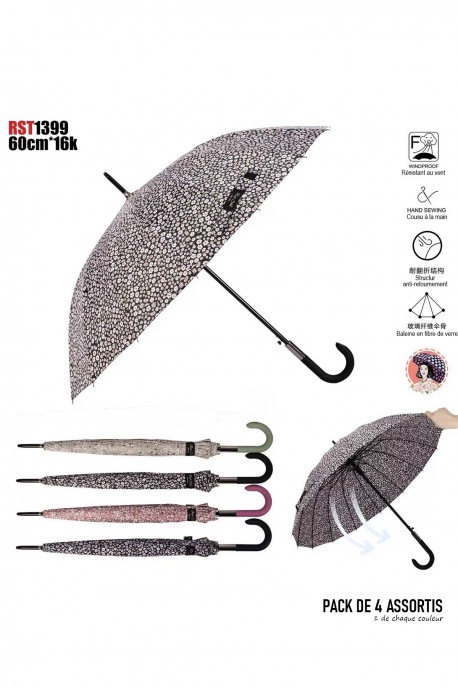 RST1399 Automatic flower pattern umbrella with 16 ribs