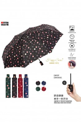 RST3225A Polka dot pattern folding umbrella with auto opening
