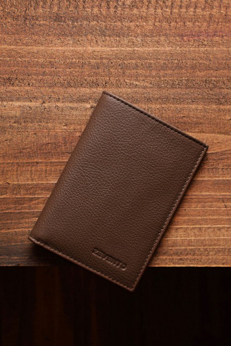 ZEVENTO ZE-2116R Leather wallet with RFID protection : colour:Chocolat