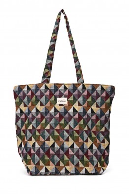 La Matilda - Big Tote Bag ZIGZAG AMARILLO M105-36