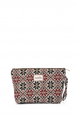 La Matilda - Grande Pochette trousse maquillage textile GEOMÉTRICO M115-30