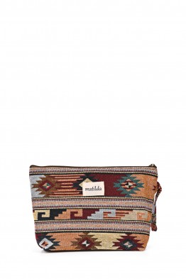 La Matilda - Grande Pochette trousse maquillage textile INDIO M115-34