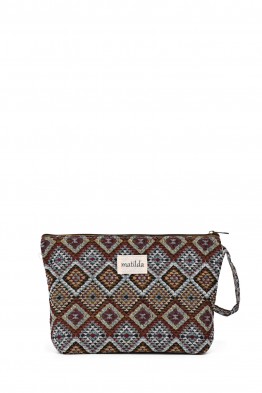 La Matilda - Grande Pochette trousse maquillage textile ROMBOS M115-37