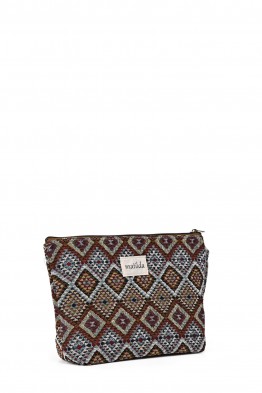 La Matilda - Large textile pouch makeup bag ROMBOS M105-37