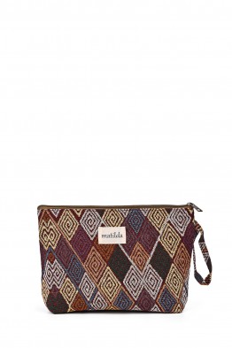 La Matilda - Grande Pochette trousse maquillage textile ROMBO ESPIRAL M115-48