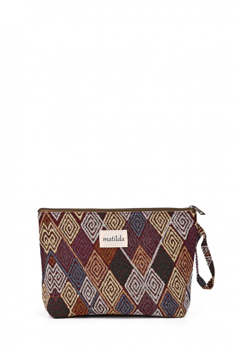 La Matilda - Grande Pochette trousse maquillage textile ROMBO ESPIRAL M105-48