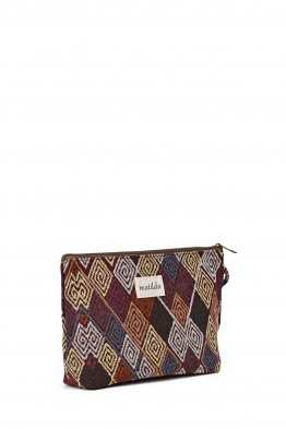 La Matilda - Large textile pouch makeup bag ROMBO ESPIRAL M105-48
