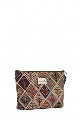 La Matilda - Large textile pouch makeup bag ROMBO BOTANIC M105-50