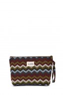 La Matilda - Grande Pochette trousse maquillage textile ZIGZAG VINTAGE M115-51